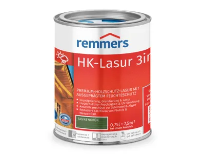 Produktbild von Remmers HK-Lasur 3in1 tannengrün (RC-960) 0,75 l, Holzlasur aussen