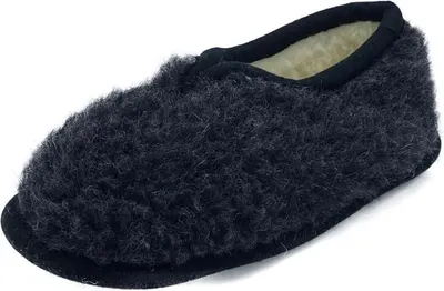 Produktbild von Hausschuhe aus Wolle - FOGGIA - Farbe: Schwarz | Schuhgröße: EUR 35/36