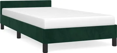 Produktbild von vidaXL Bettgestell ohne Matratze Dunkelgrün 90x200 cm Samt