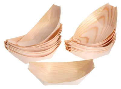 Produktbild von GRÄWE Schiffchen 25 Stück Naturholz 13 cm unbehandelt