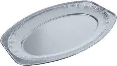 Produktbild von 3 ovale Servierplatten aus Aluminium, 44,5 cm x 29,5 cm