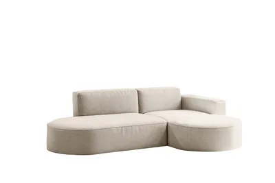 Produktbild von Kaiser Möbel Modernes L-förmiges Designer-Ecksofa Modena Falten Beige Rechts