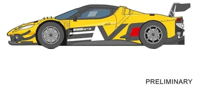 Immagine prodotto di Slotcar Ferrari 296 GT3 Evo Evo: modello dettagliato di auto da corsa