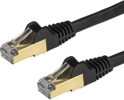 Productafbeelding van StarTech.com 2 meter CAT6A Ethernetkabel, 10 Gigabit afgeschermde, kinkbestendige RJ45 100W PoE patchkabel, CAT 6A 10GbE STP netwerkkabel met kabelbescherming, zwart, getest door Fluke/UL-gecertificeerde bekabeling/TIA - Categorie 6A - 26AWG (6ASPAT2MBK) - Patchkabel - RJ-45 (M) naar RJ-45 (M)