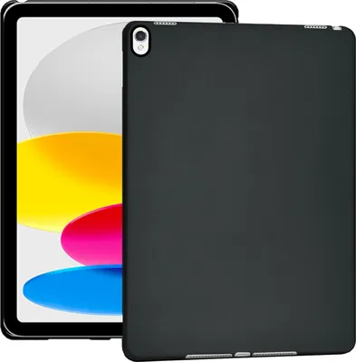 Produktbild von Conie Tablet Silikon Cover für iPad Air 6 11 2024 TPU Case Schutz Hülle Tasche in Schwarz matt