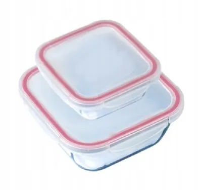 Zdjęcie produktu dla Pyrex COOK&CLICK 0,8 L + 2 L Zestaw 2 hermetycznych, żaroodpornych pojemników szklanych