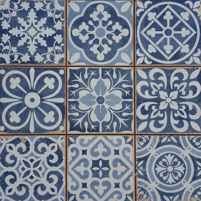 Produktbild von Marokkanische Patchwork Retro-Fliesen 33x33 cm – Vintage