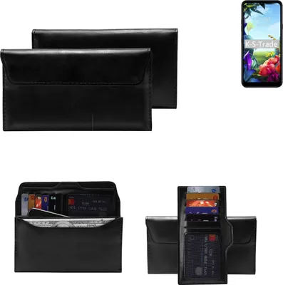 Produktbild von K-S-Trade Handy Hülle kompatibel mit LG Electronics K40S Schutz Hülle Tasche Schutz Case Handytasche Kunstleder schwarz, 1x