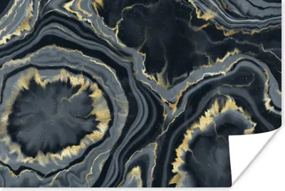 Produktbild von MuchoWow® Poster Geode - Gold - Marmor - Steine 120x80 cm - Bilder