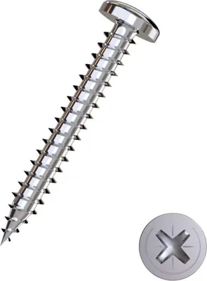 Produktbild von Connex Blechschrauben 4,8 x 25 mm PH 2 - 12 Stück Edelstahl