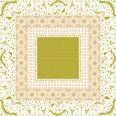 Produktbild von Sovie HORECA Weihnachtstischdecke Calypso in Gold-Beige aus Linclass® Airlaid 80 x 80 cm, 20 Stück