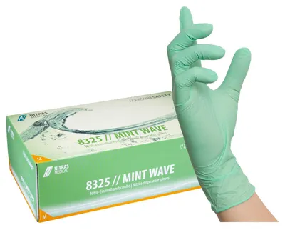 Produktbild von Nitras Einmalhandschuhe MINT WAVE M grün
