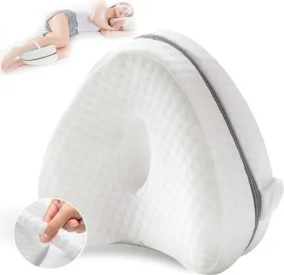 Produktbild von Orthopädisches Bein- und Kniekissen, schmerzlindernd, ergonomisch, atmungsaktiver Memory-Schaum, waschbar, verstellbarer Gurt, festes Kissen, yd