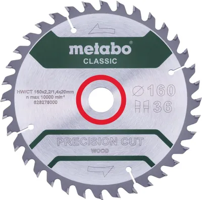 Image de Metabo PrecisionCutClassic 160x20 36WZ 10°, 628278000