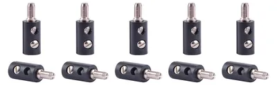 Produktbild von Viessmann 6877 - Querlochstecker schwarz, 10 Stück  - Neu