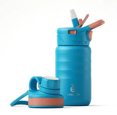 Produktbild von Isolierte Edelstahlwasserflasche 360ml ozeanblau