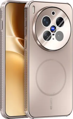Produktbild von Matte PC TPU Hülle für Vivo X300 Pro Magnetische Handyhülle mit Linsenabdeckung und Wärmeableitung Stoßstange Gold