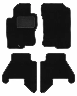 Produktbild von Velours-Fußmatten für Nissan Pathfinder R51 ab 2005 (SUV) – 4-tlg, Schwarz, passgenau – Wielganizator LUX