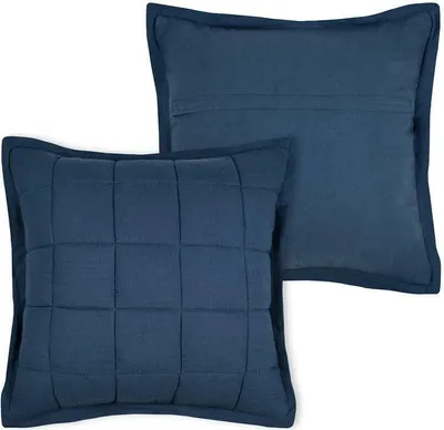 Produktbild von STOF | Sofakissen - Kissen - ELLIE - 45x45 cm - Dunkelblau - Elegantes Design - Hochwertige Baumwolle - 1 Stück