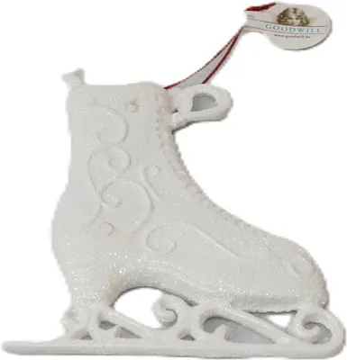 Produktbild von Goodwill Weihnachtsball-Skate Weiß Glitter Pro 2 Stücke