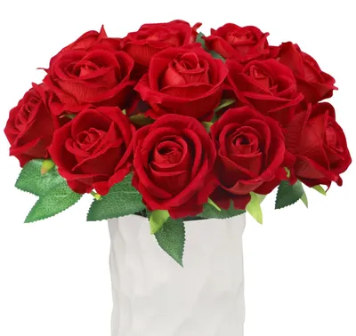 20 Kunstrosen Rote Samtrosen Köpfe DIY Hochzeit