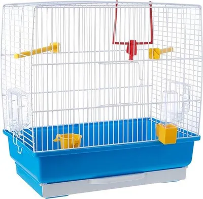 Produktbild von Famanu Vogelkäfig für Kanarienvögel mit Zubehör - Weiß