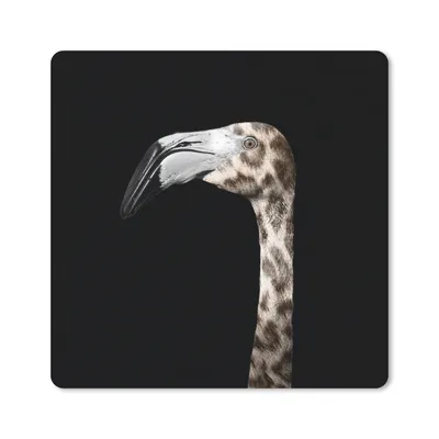 Produktbild von MuchoWow® Mauspad Mousepad Flamingo - Panther Druck - Porträt 30x30 cm - Mousepads - Maus Mat - Pad - Mausunterlage - Gaming