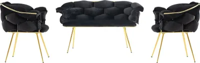 Immagine prodotto di Hanah Home, Balon - 2111, Divani, Nero, Metallo, 135 x 79 x 65 cm