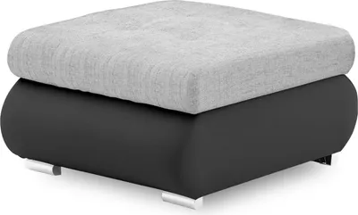 Produktbild von Pouffe-Fußhocker mit stauraum, wohnzimmer sitzhocker TOKIO X Grau&Schwarz