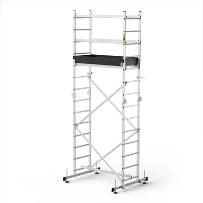 Produktbild von Drabest | Aluminiumgerüst - gerüst - Leitergerüst - leiter gerüst - bis zu 160kg  - alu gerüst - arbeitsplattform - plattform alu gerüst