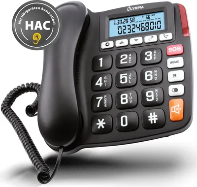 Produktbild von Olympia Senioren Großtastentelefon Große SOS und Freisprechtasten