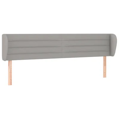 Produktbild von vidaXL Kopfteil mit Ohren Hellgrau 183x23x78/88 cm Stoff