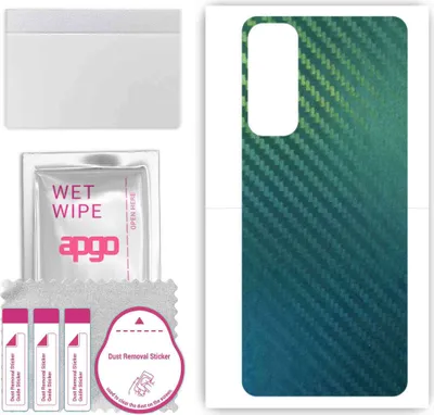 Produktbild von apgo Rückseite Schutzfolie, Skin, kompatibel mit Infinix Hot 11, Hinten Displayschutzfolie aus Vinylfolie, kratzfest, einfache Montage - Kohlenstoff-Chamäleon CAKA1