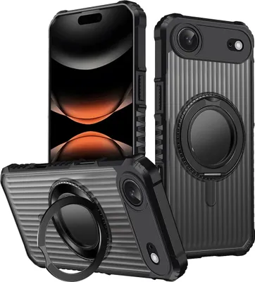 Immagine prodotto di Custodia MagSafe per Apple iPhone 17 Air Protezione fotocamera con supporto ad anello a 360 gradi nero