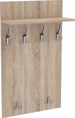 Produktbild von 100x60 | MAXI Garderobenpaneel Wandgarderobe Garderobe Wandpaneel Kleiderstange CHROM | SONOMA