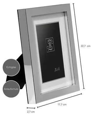 Productafbeelding van Fink NIKLAS, fotolijst 10x15 cm, glas, verzilverd, staal, zilverkleurig, lengte 3,2 cm, breedte 17,9 cm, hoogte 22,8 cm, artikelnummer 133166