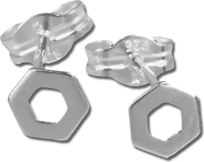 Produktbild von SilberDream Ohrstecker für Damen 925 Silber Sechseck Ohrringe 5mm SDO541