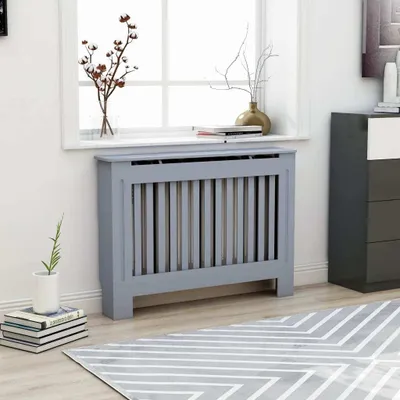 Produktbild von Heizkörperverkleidung Anthrazit 112 x 19 x 81 cm MDF , Klima- & Heizgeräte Zubehör Design 2024