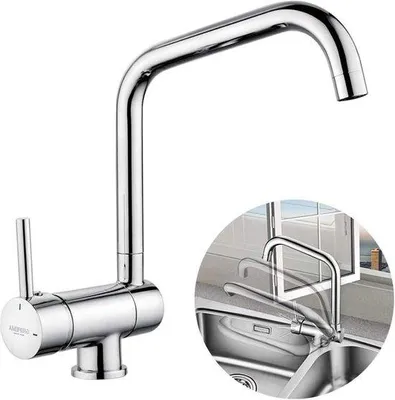 Immagine prodotto di Rubinetto da cucina girevole cromato da 3/8 di pollice G4004