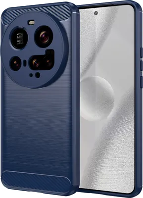 Produktbild von Hülle für Xiaomi 15 Ultra Carbon-Faser Weich TPU Silikon Stoßfest Handyhülle Blau