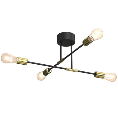Produktbild von LUMINEX lampe Beleuchtung Hängelampe Flame schwarz gold 4