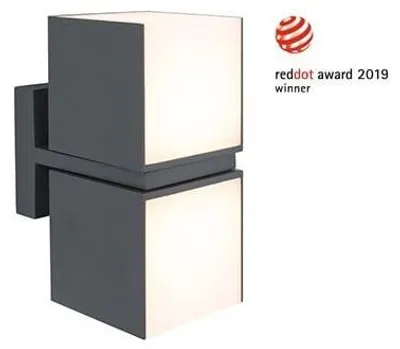 Obrázok produktu pre Lutec LED vonkajšie nástenné svietidlo Cuba antracit IP54 23W 1000 lm teplá biela 3000K otočné