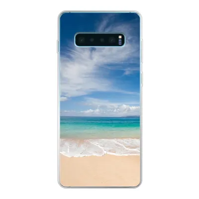 Produktbild von MuchoWow® Handyhülle Schutzhülle Hülle für Samsung Galaxy S10 Lite Ein tropischer Strand auf Hawaii, an dem die Wellen an Land gespült werden Silikon Softcase Handy Hülle - Schutz