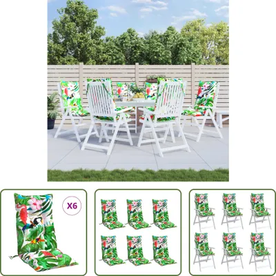 Immagine prodotto di The Living Store Cuscini per sedie con schienale alto 6 pz. Tessuto Oxford multicolore