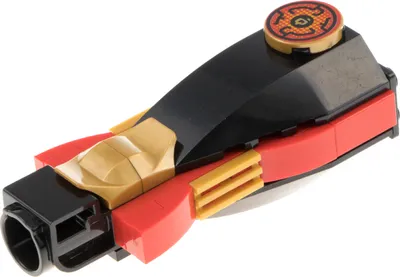 Produktbild von 1x Lego Ninjago Griff Hand Halterung rot für Spinjitzu Meister Kai 70633