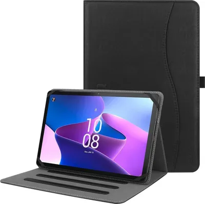 Produktbild von Universal Tablet Hülle 9-10.5 Zoll Kunstleder Stand Folio Handschlaufe Schwarz