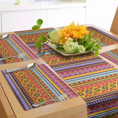 Imagen del producto de Juego de manteles individuales Orangemagenta, 4 unidades, 180 x 40 cm