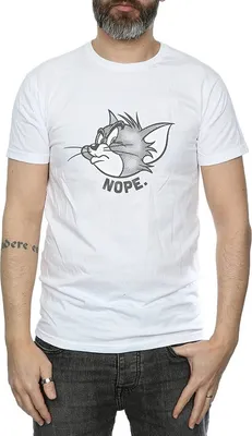 Produktbild von Tom and Jerry - "Nope" T-Shirt für Herren BI727 (S) (Weiß)