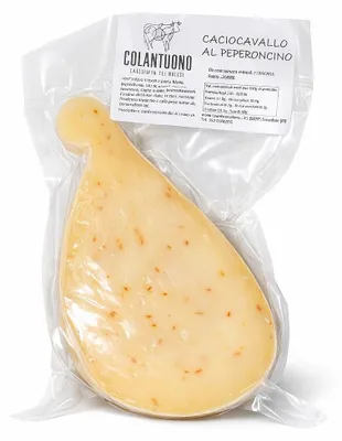 Image de Fromagerie Colantuono - Caciocavallo au piment - Fromage à pâte filée au piment - Demi-meule - 0,5/0,7 kg