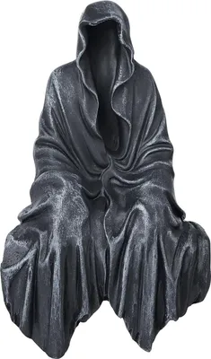 Obrázek produktu pro Halloween Grim Reaper socha - venkovní zahradní sochy - 1 kus - černá - plastová